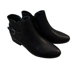 BareTraps Marconi Ankle Boots Side Zip Buckle Black 9.5M